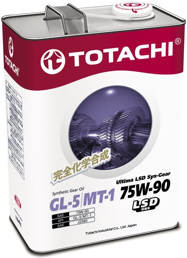 Масло трансмиссионное синтетическое Totachi Ultima LSD Syn-Gear 75W-90 4л.