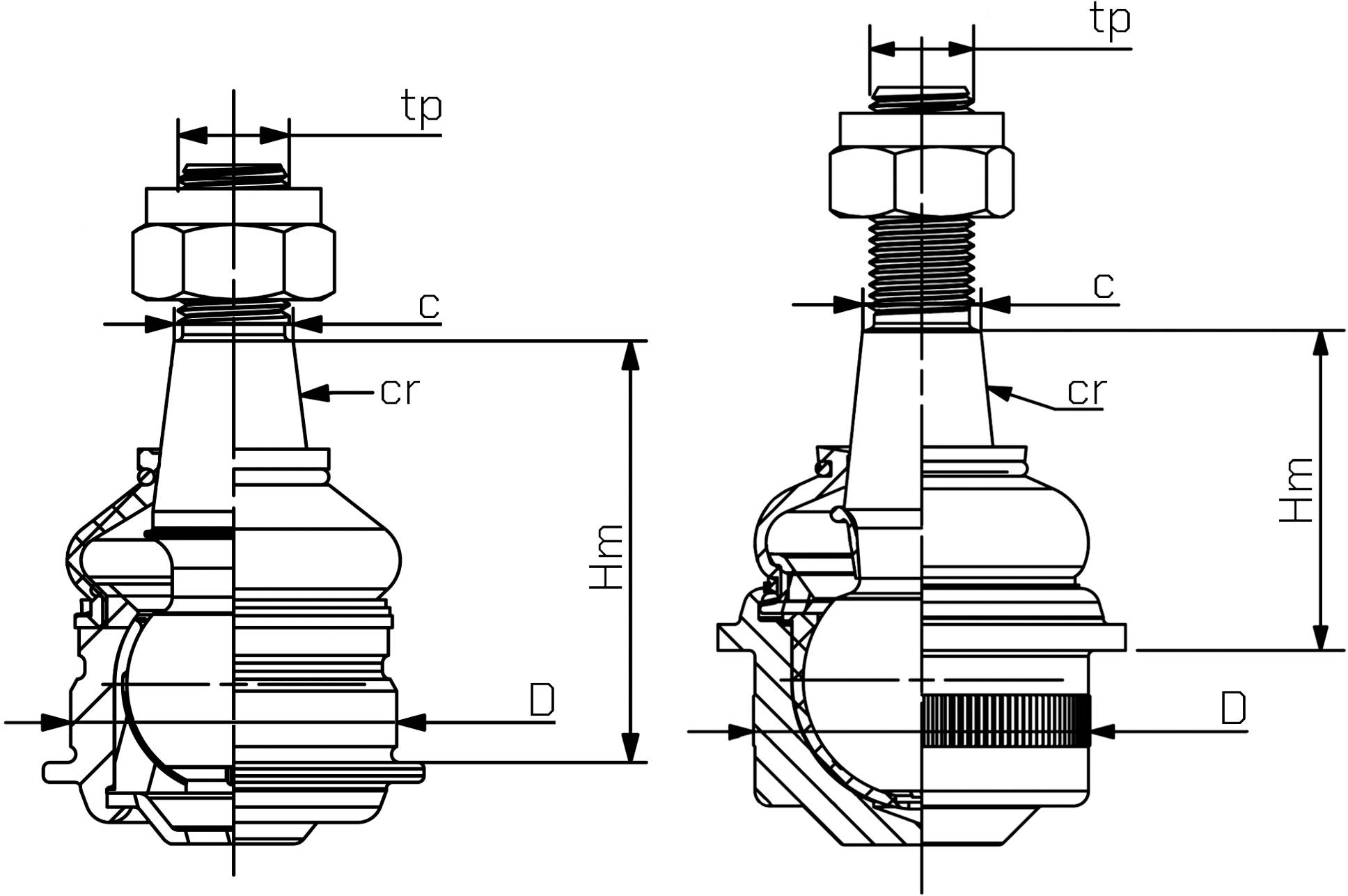 Шаровая опора SIDEM 71282 / CBM-11