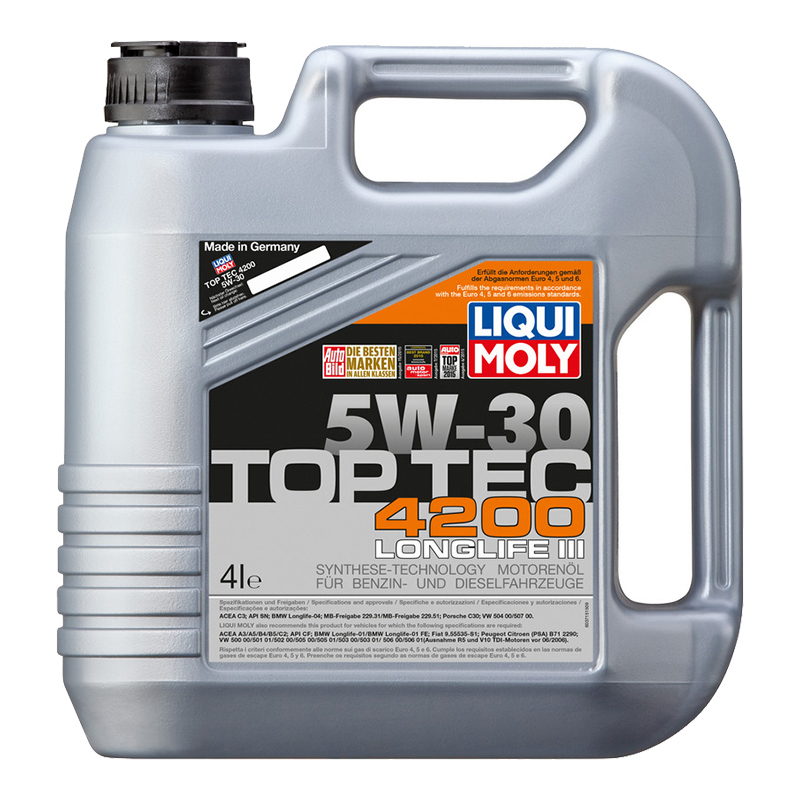 НС-синтетическое моторное масло Liqui Moly Top Tec 4200 5W-30 New Generation 4л