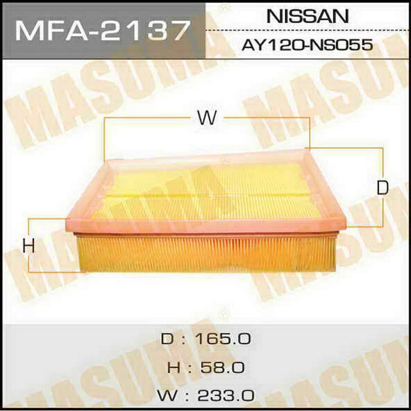 Воздушный фильтр MASUMA MFA-2137
