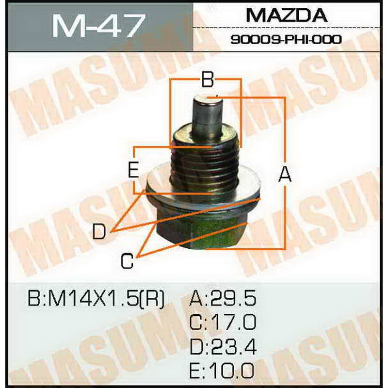 Болт маслосливной MASUMA M-47 14x1.5mm