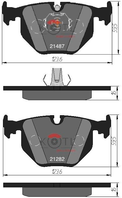 Тормозные колодки KOTL 1530KT