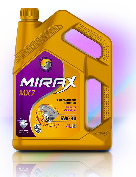 Моторное масло MIRAX MX7 5W30 A3/B4 SL/CF синтетика 4л