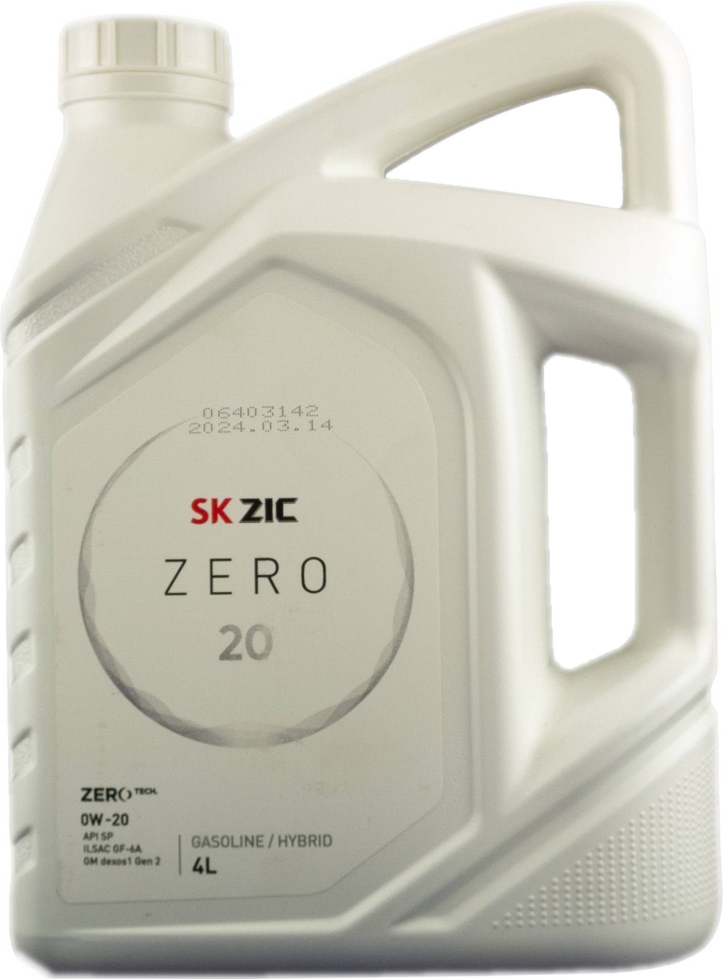 Моторное масло ZIC ZERO 20 0W20 4л