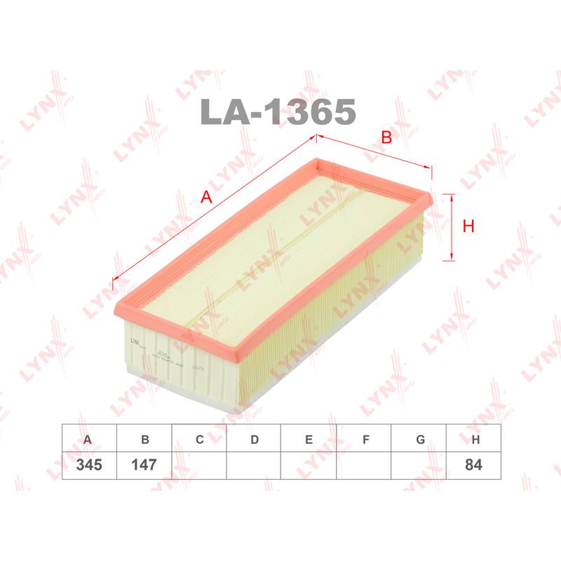 Фильтр воздушный LYNX LA-1365 / C 35 160/1