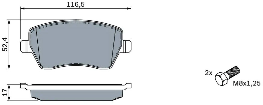 Bosch 0 986 424 795 Колодки тормозные дисковые, комплект