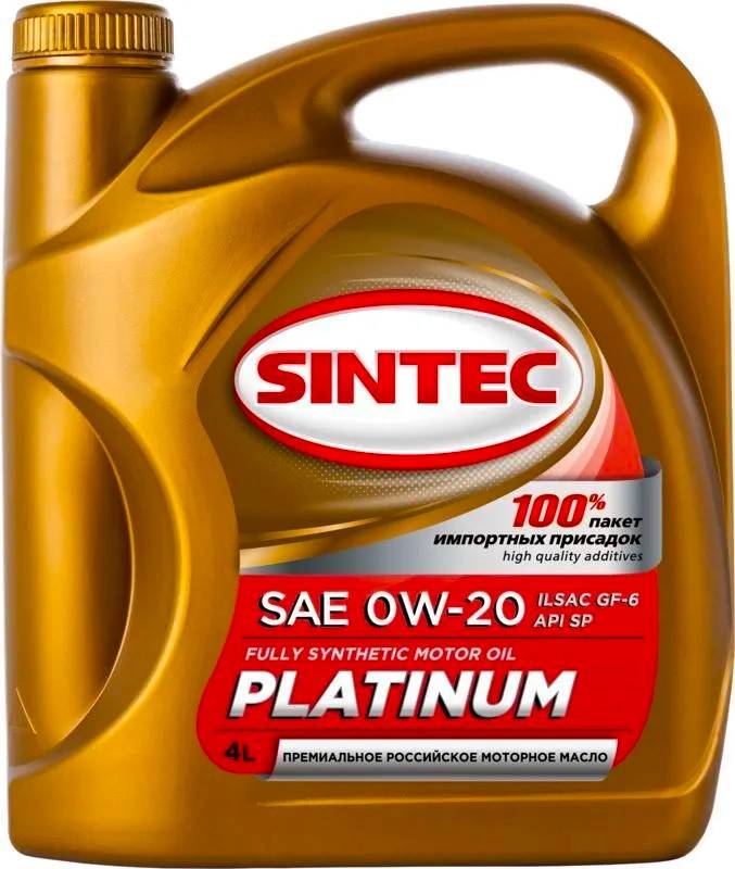 Масло моторное SINTEC Platinum GF-6 0W20 4л