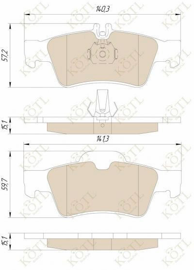 Тормозные колодки KOTL 1546KT