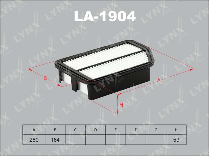 Фильтр воздушный LYNX LA-1904 / С 26 013 26 022 MFA-K344