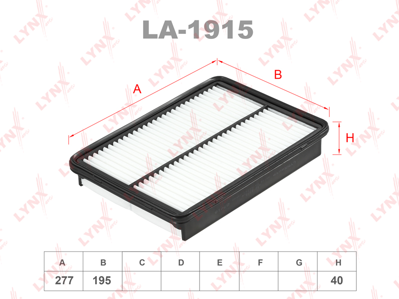 Фильтр воздушный LYNX LA-1915 / C 28 011