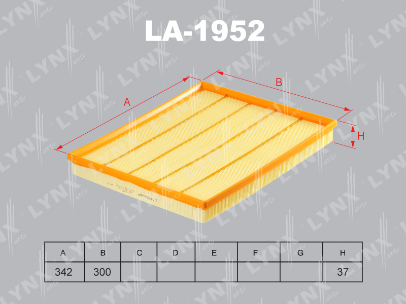 Фильтр воздушный LYNX LA-1952 / c 35 009