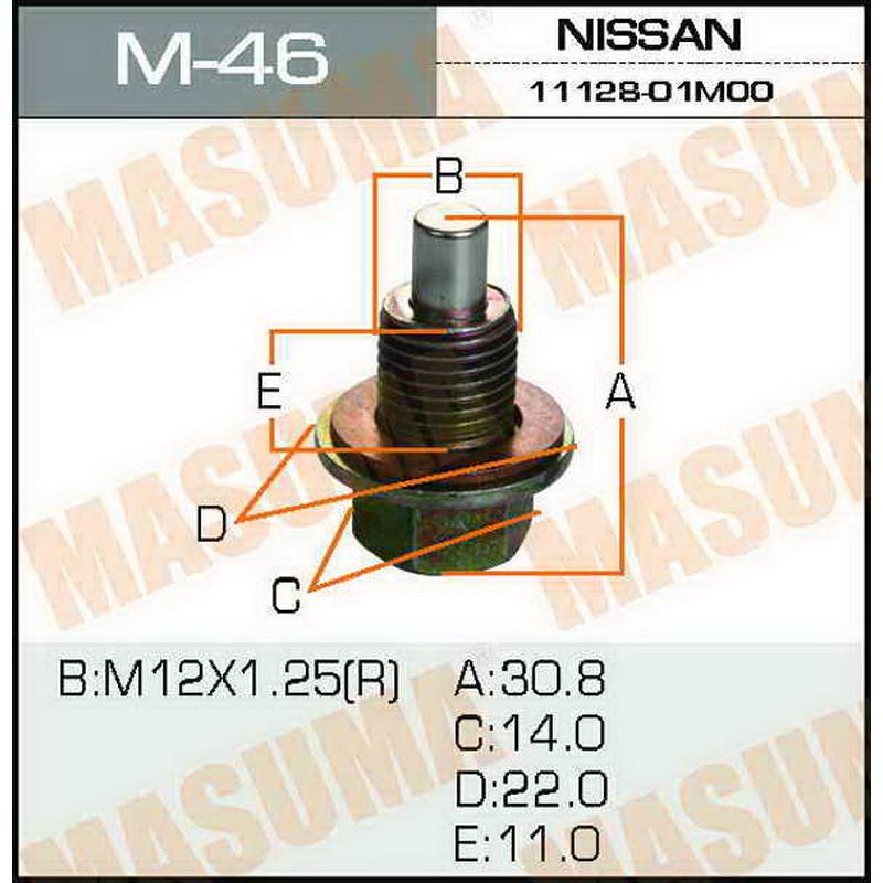 Болт маслосливной MASUMA M-46 12x1.25mm 11128-01M00