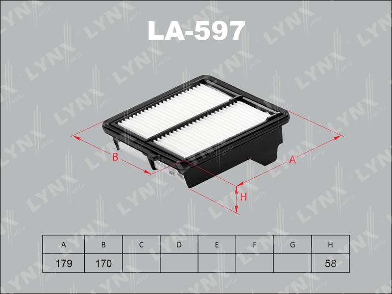 Фильтр воздушный LYNX LA-597 / A-888V