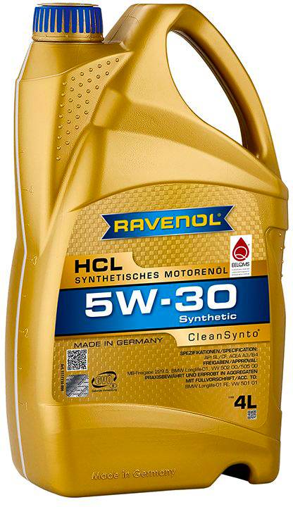 Моторное масло Ravenol HCL 5W30 4л
