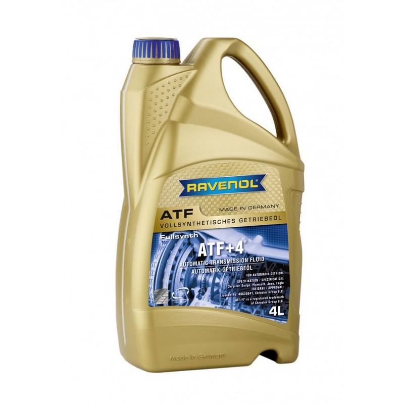 Масло трансмиссионное RAVENOL ATF+4 Fluid 4л