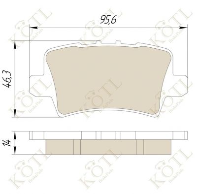 Тормозные колодки KOTL 3408KT