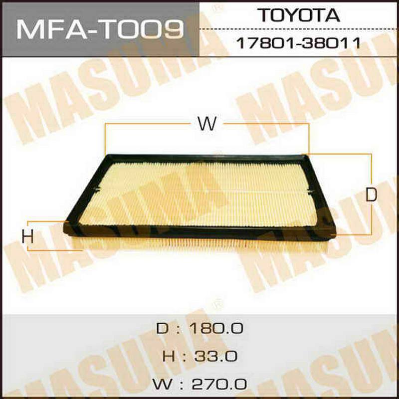 Воздушный фильтр MASUMA MFA-T009