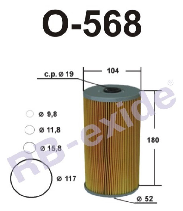Фильтр очистки масла RB-exide O-568