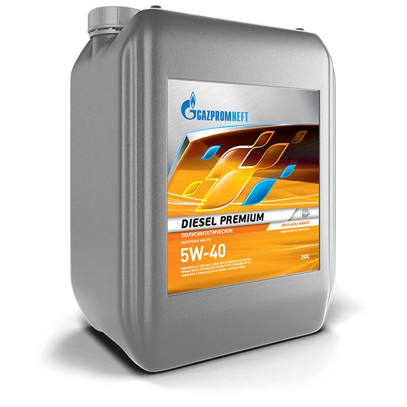 GAZPROMNEFT Diesel Premium 5W40 полусинтетика 20л