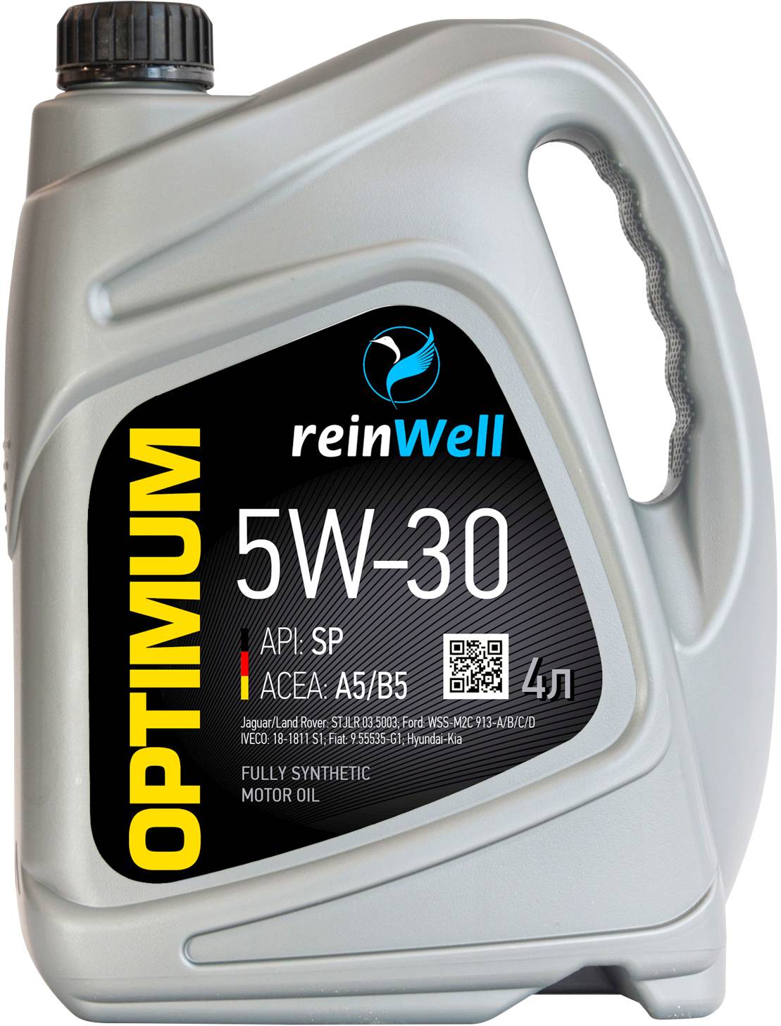 Моторное масло ReinWell 5W-30 A5/B5 4л + 877R сумка в подарок