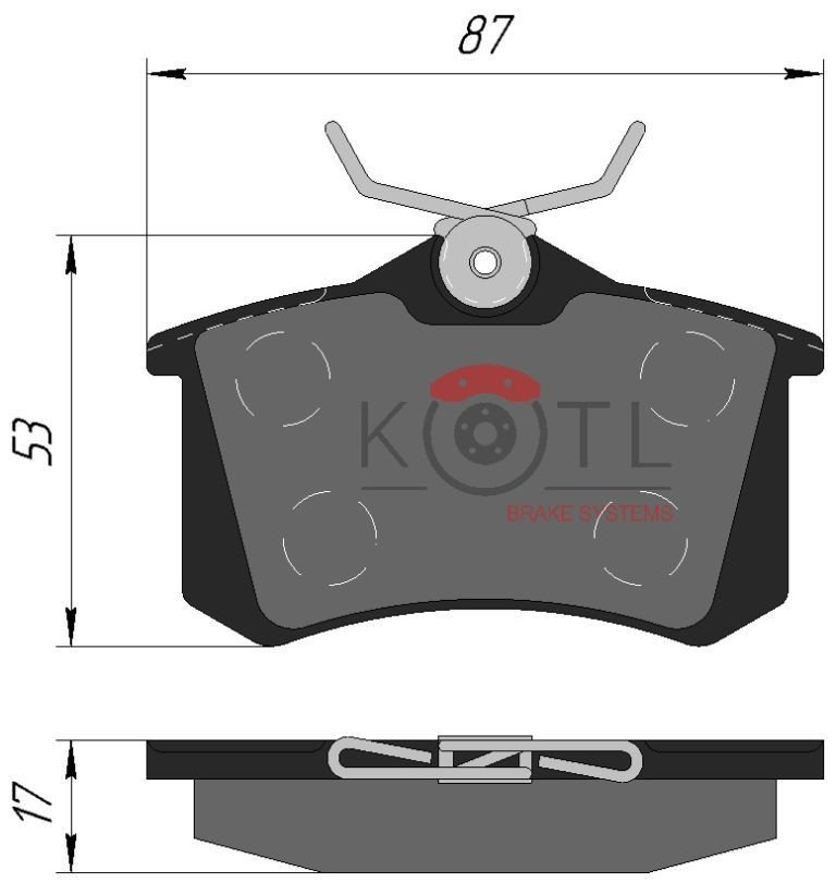 Тормозные колодки KOTL 1330KT