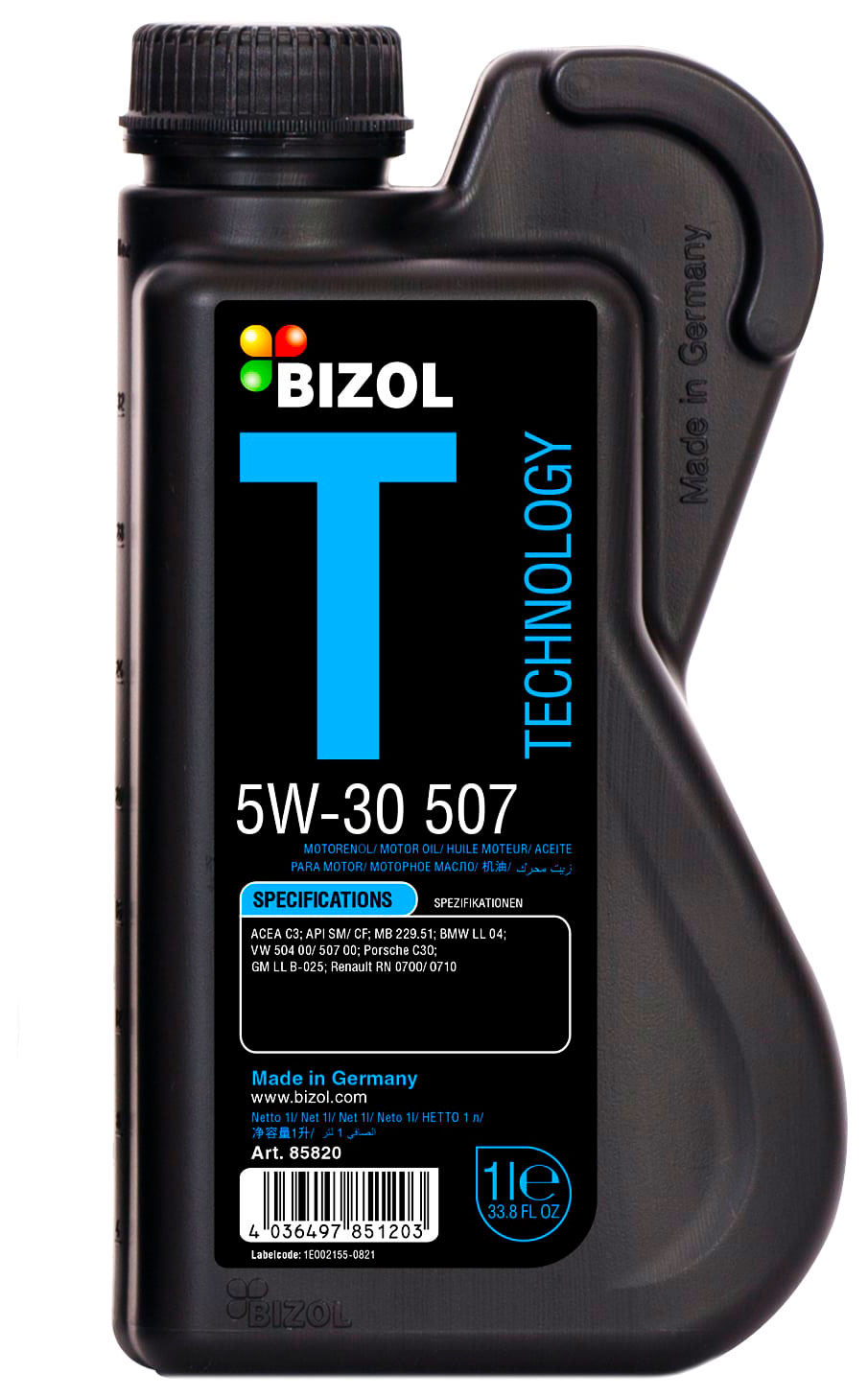 НС-синтетическое моторное масло BIZOL Technology 5W-30 507 SM C3 (1л)