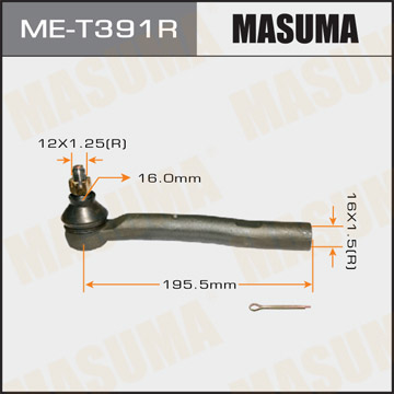 Наконечник релевой MASUMA ME-T391R / CET-181