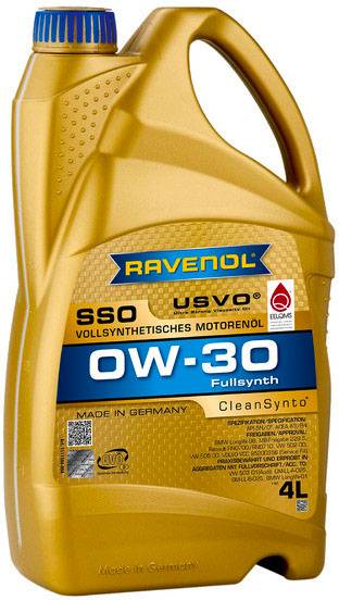 Моторное масло Ravenol SSO 0W-30 4л.