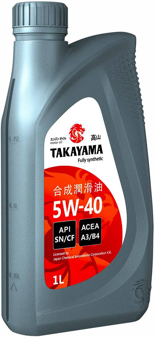 Масло моторное Takayama 5w40 SN/CF A3/B4 1л.