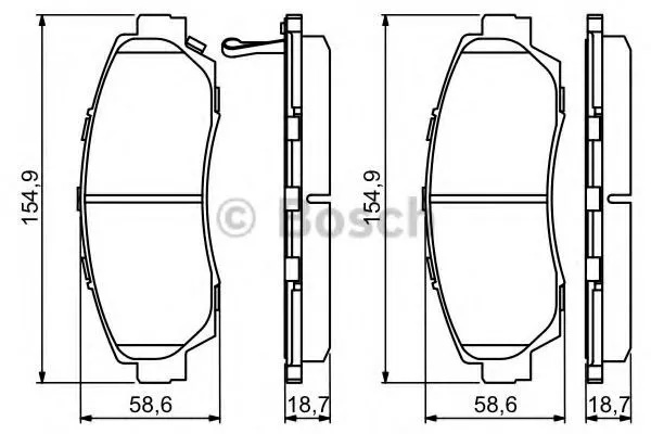 Колодки тормозные дисковые BOSCH 0 986 494 308