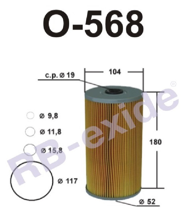 Фильтр очистки масла RB-exide O-568