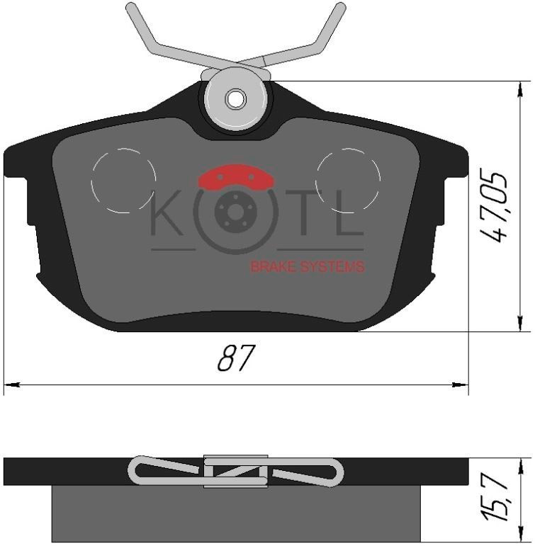 Тормозные колодки KOTL 1314KT