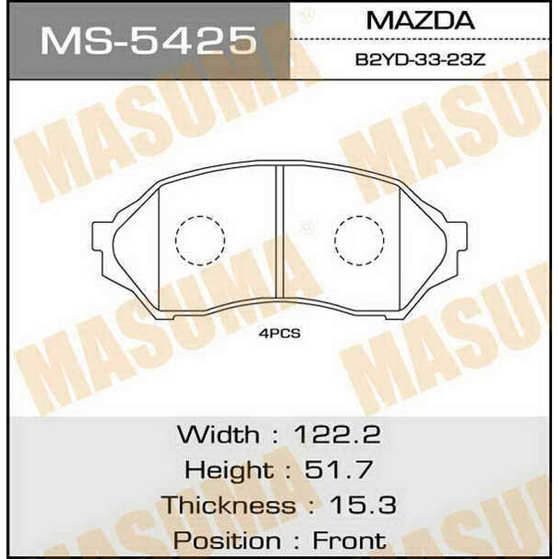 Колодки тормозные дисковые MASUMA MS-5425