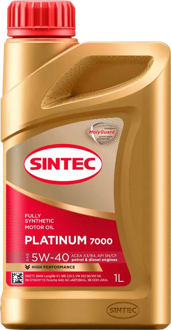 Масло моторное синтетическое Sintec Platinum 5W-40, 1л