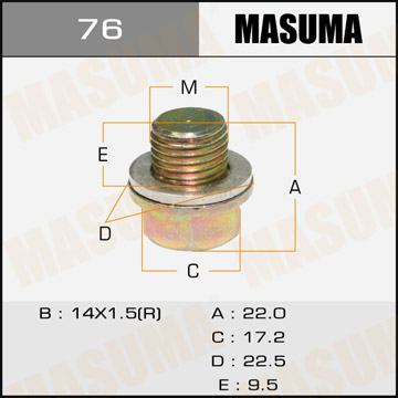 Болт маслосливной MASUMA 76