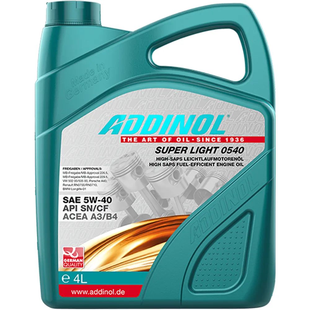 Масло моторное синтетическое ADDINOL Super Light 5w40 4л