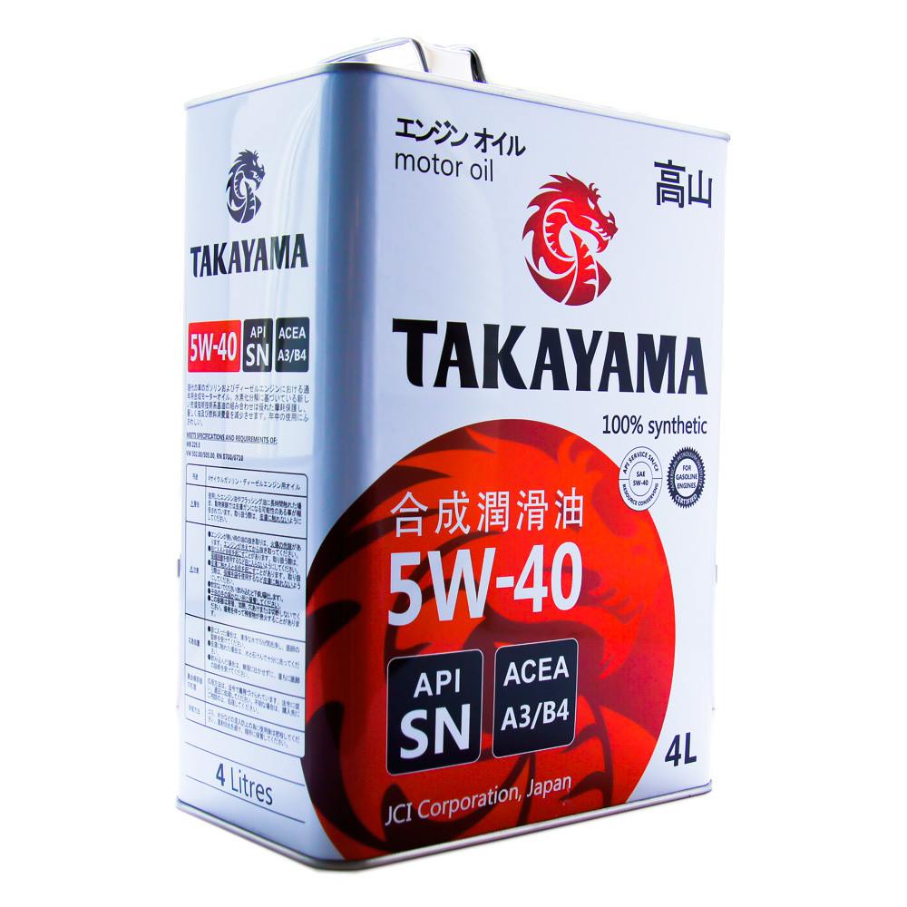 Масло моторное TAKAYAMA 5 W 40 4л A3/B4