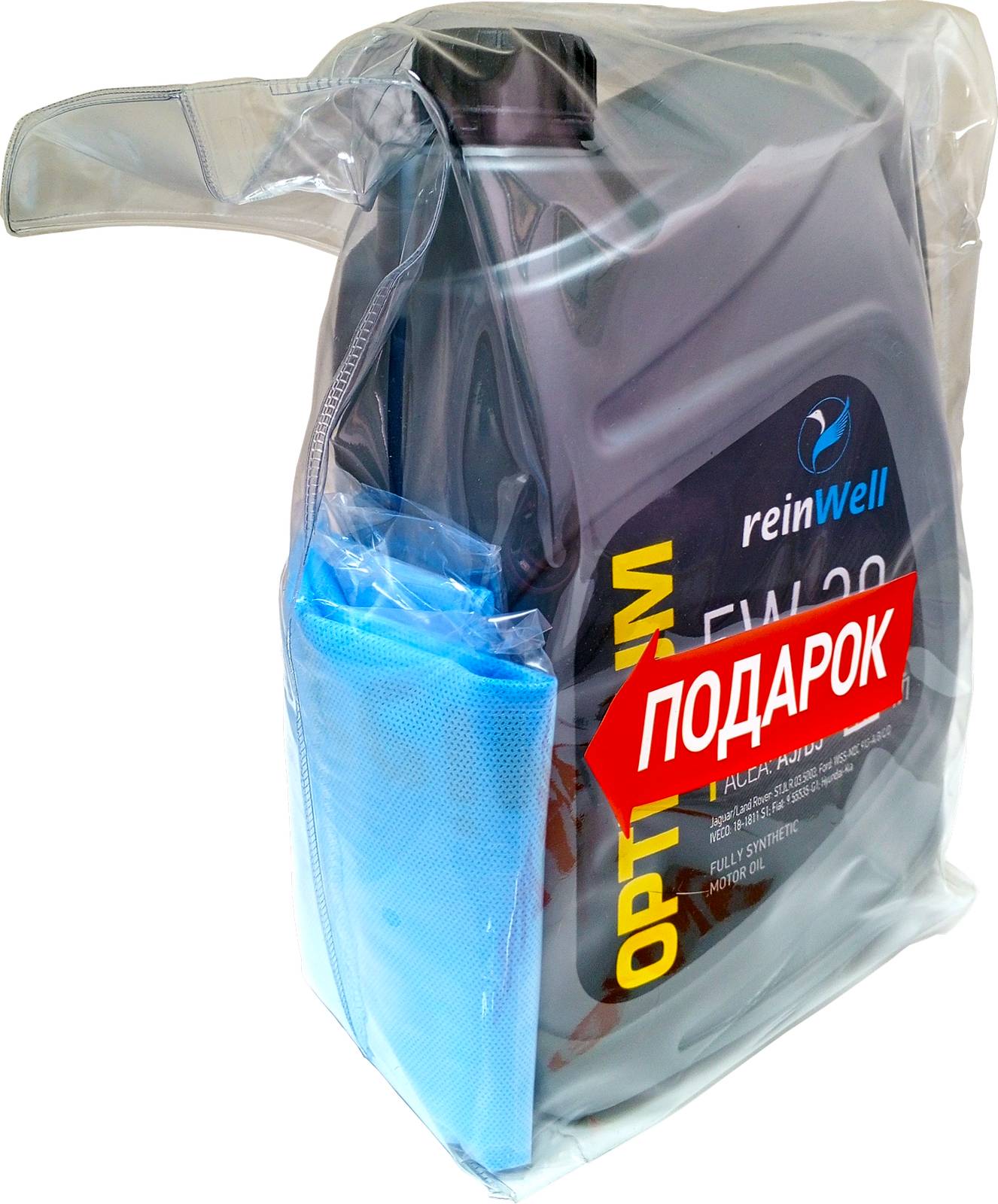 Моторное масло ReinWell 5W-30 A5/B5 4л + 877R сумка в подарок