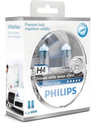 Набор автоламп PHILIPS 12342WHVSM H4 +W5W 12V 55W