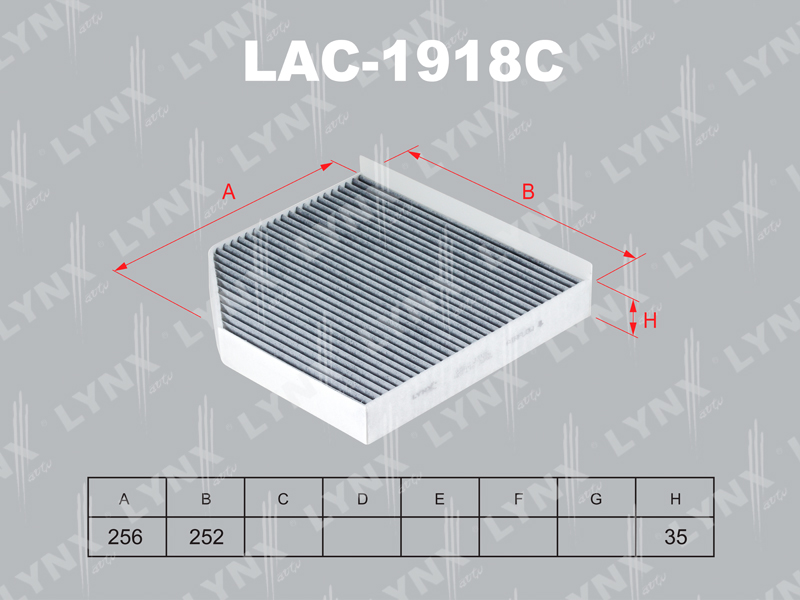 Фильтр салонный LYNX LAC-1918C / CUK 2641