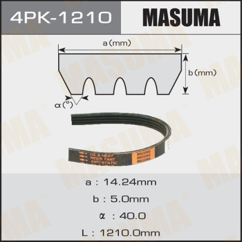 Ремень поликлиновый MASUMA 4PK-1210