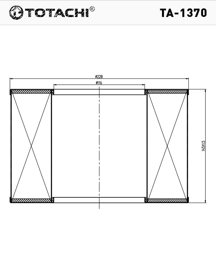 Фильтр воздушный TOTACHI TA-1370 А-147 17801-68020