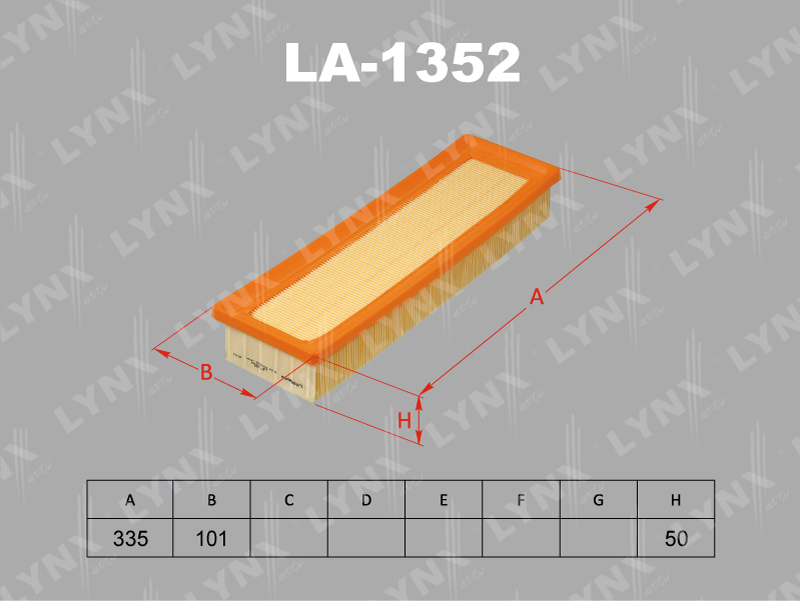 Фильтр воздушный LYNX LA-1352 / C 3485/2