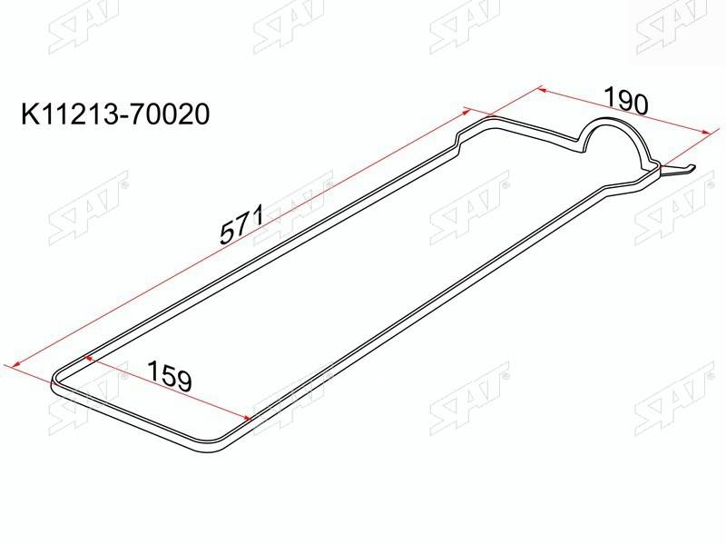 Прокладка клапанной крышки Sat K11213-70020