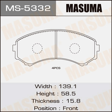 Колодки тормозные дисковые MASUMA MS-8445