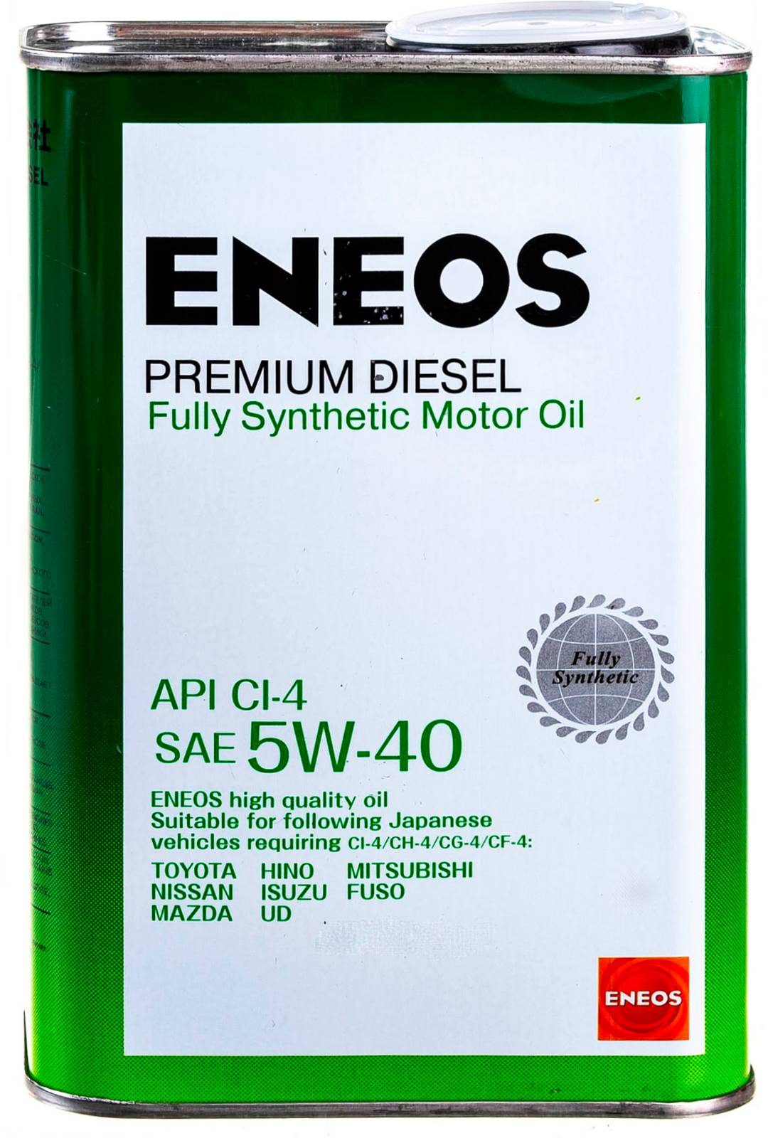 Масло моторное синтетическое "Eneos Premium Diesel 5W-40", 1л