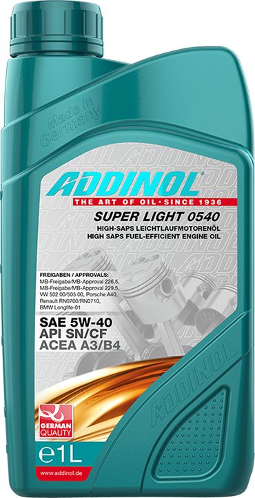 Масло моторное синтетическое ADDINOL Super Light 5w40 1л