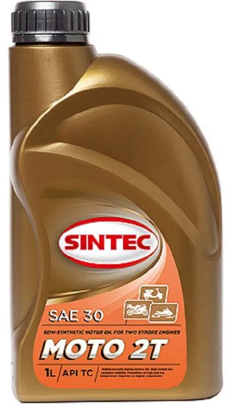 Моторное масло Sintec MOTO 2T полусинтетическое 1 л