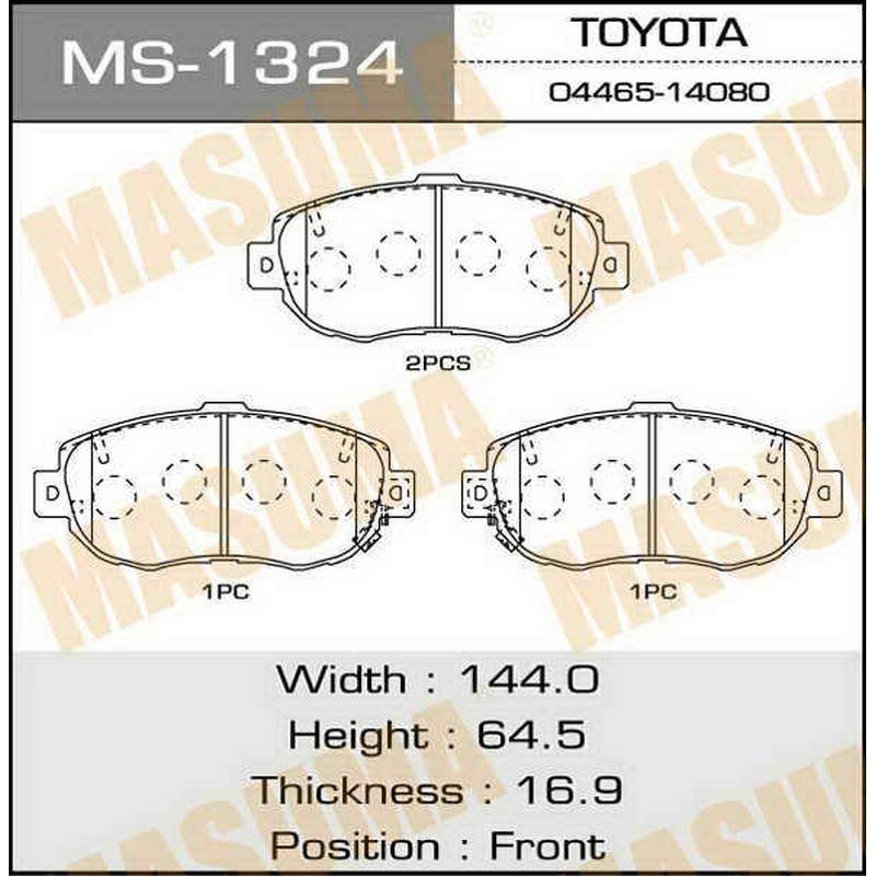 Колодки тормозные дисковые MASUMA MS-1324