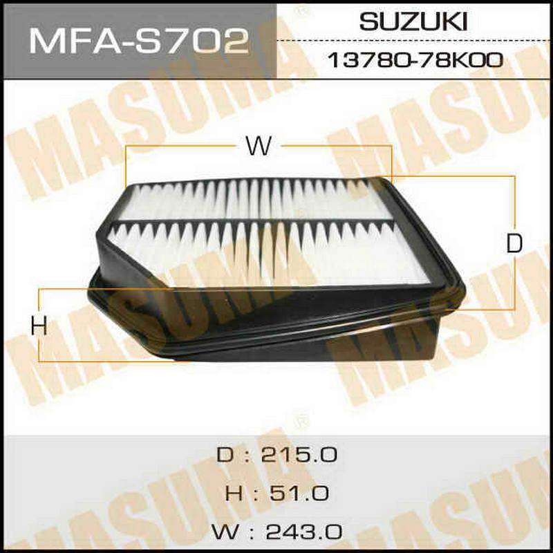 Воздушный фильтр MASUMA MFA-S702